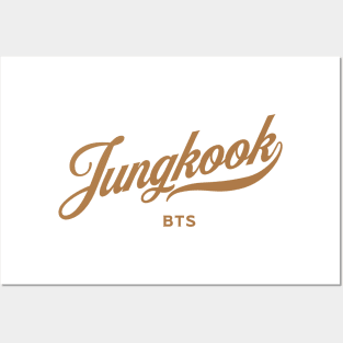 BTS Jungkook baseball sport typography Posters and Art